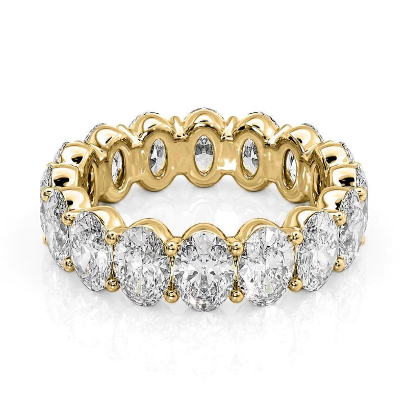 Oval Cut U-Prong Diamond Eternity Ring
