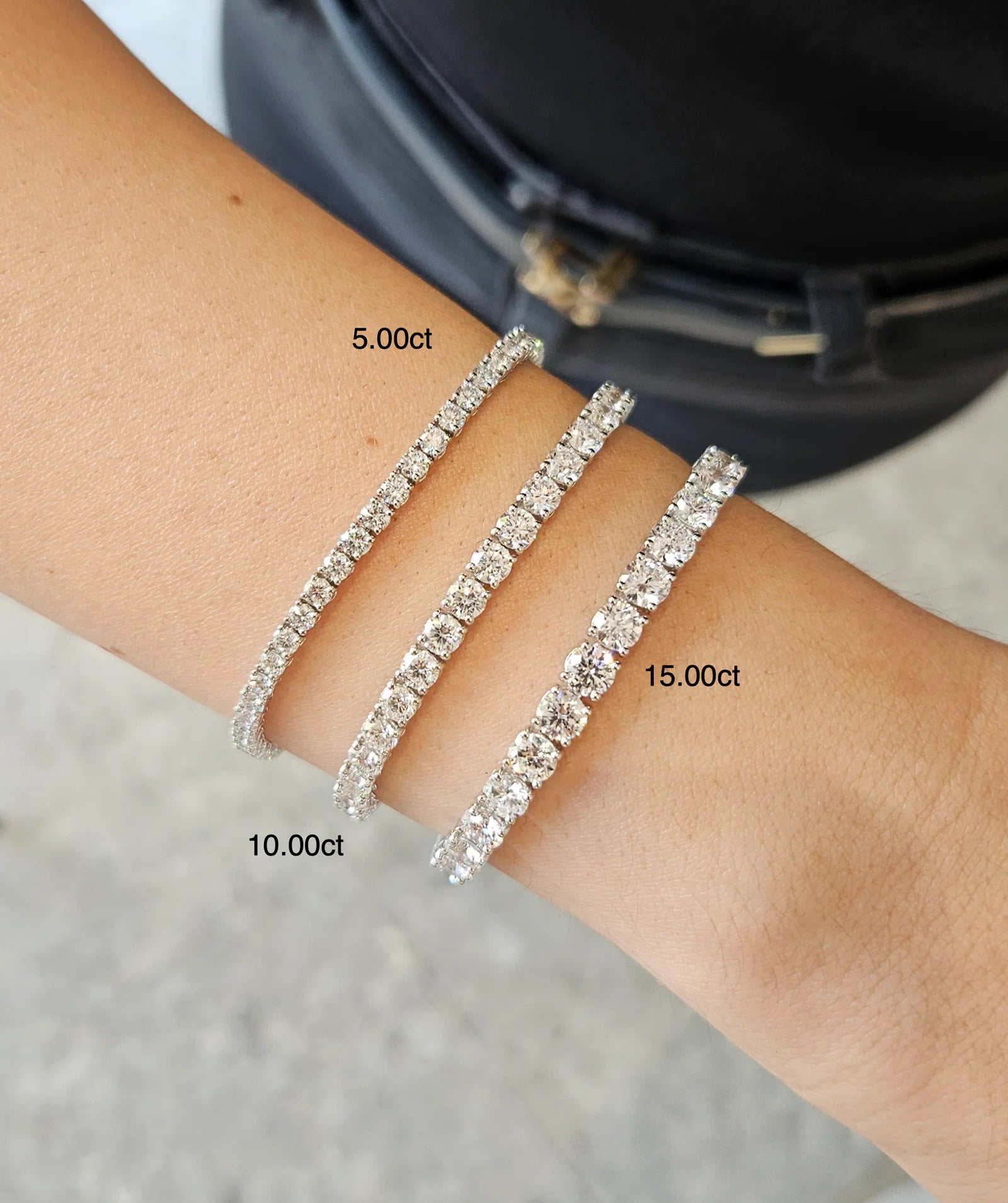 Round Diamond 3 Prong Tennis Bracelet