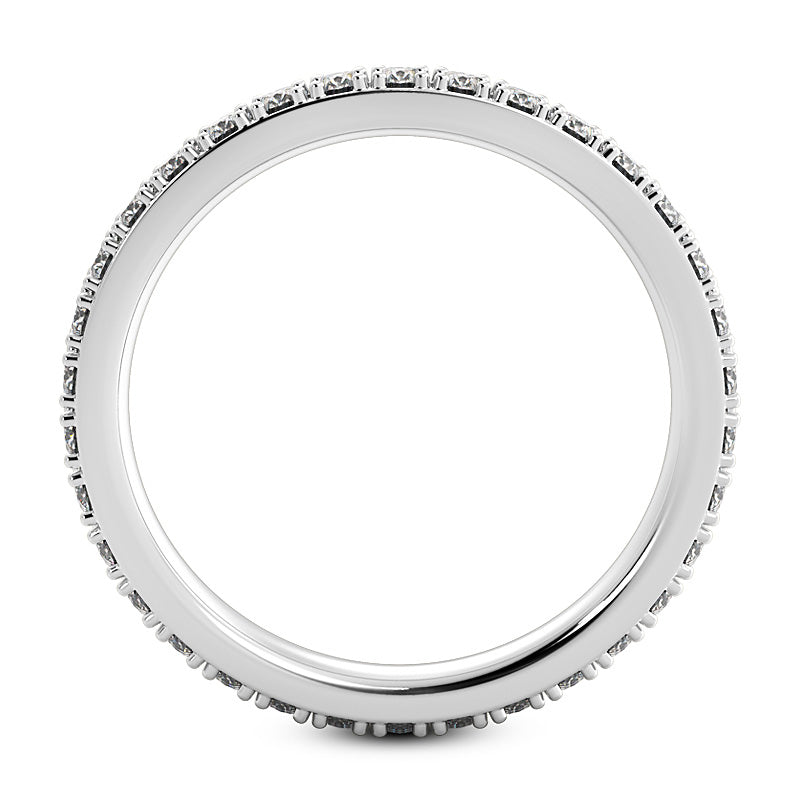 Round Cut Individual Prong Diamond Eternity Ring