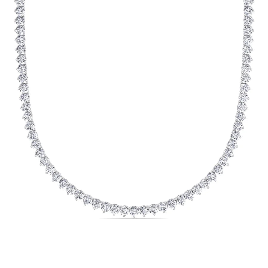 5ct 3-Prong Diamond Tennis Necklace 1.75mm