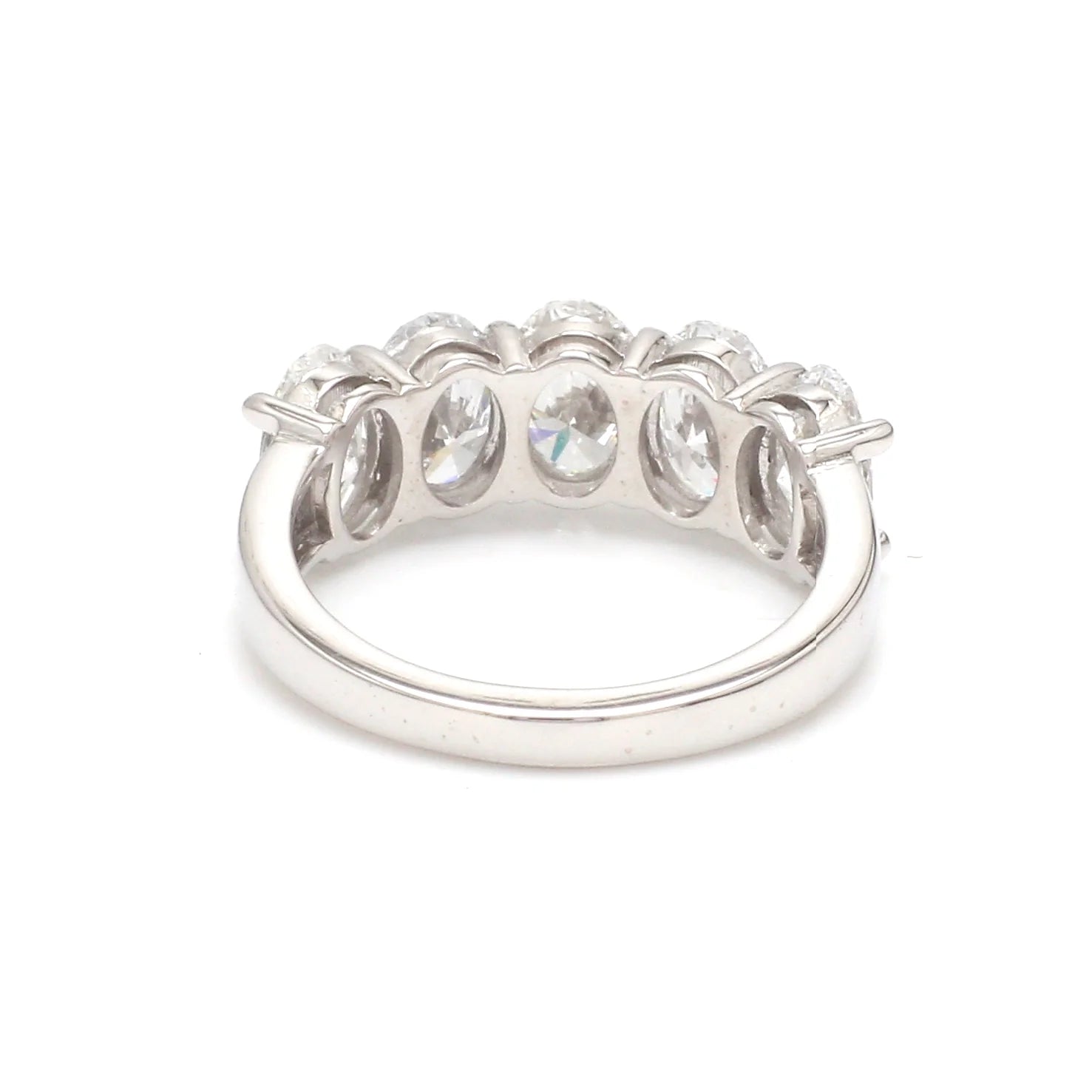 Oval Cut Diamond Half Eternity Ring