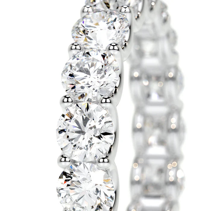 Round Cut Eternity Wedding RIng