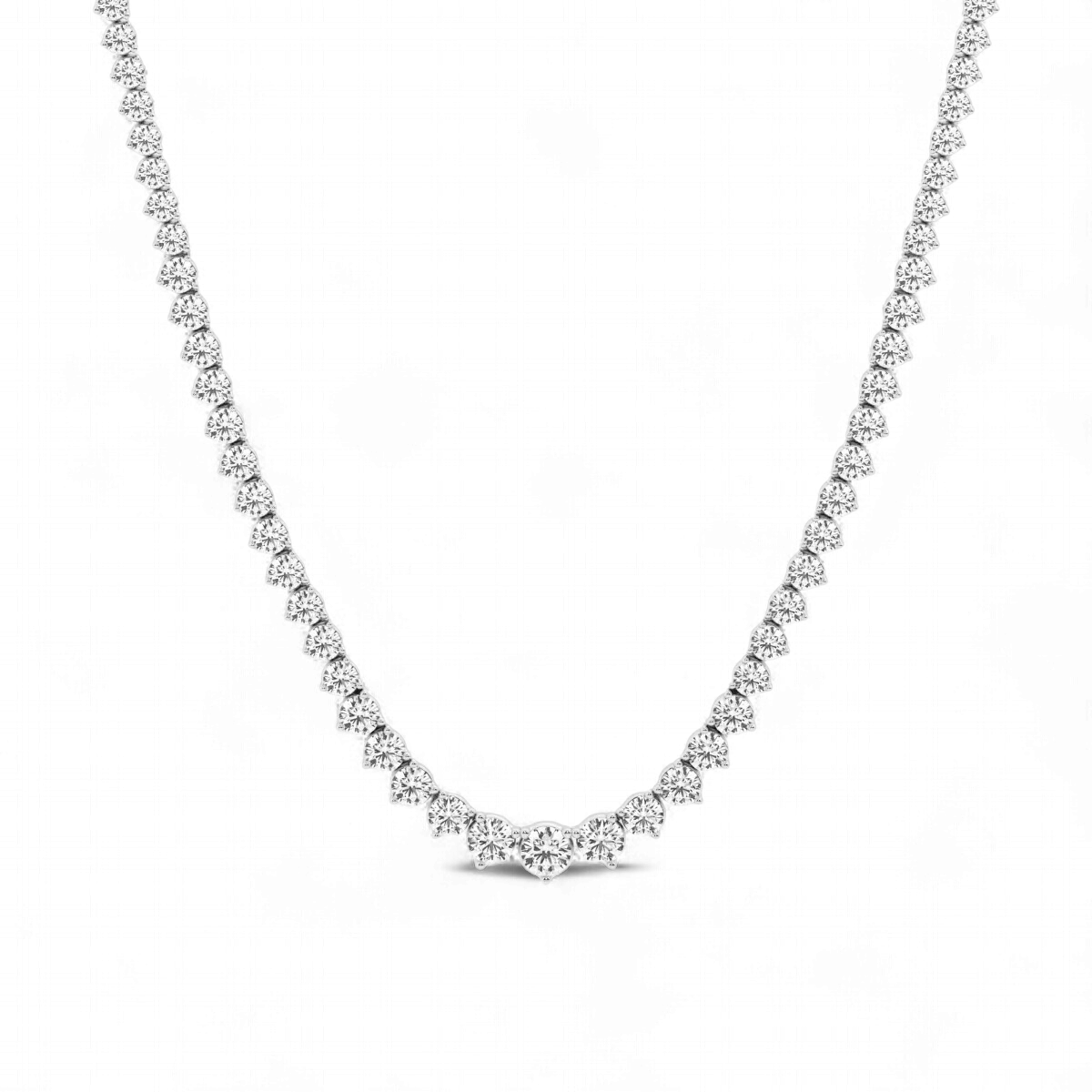Graduated Diamond Tennis Necklace