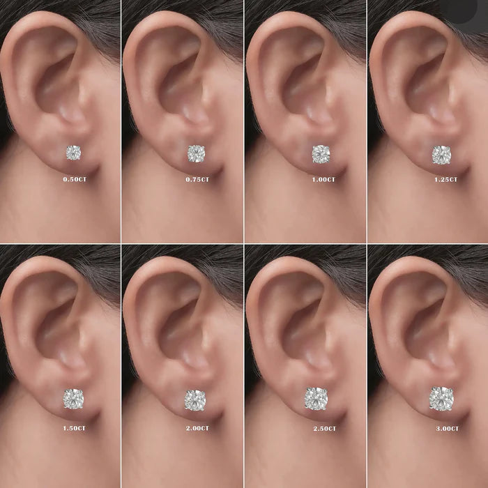 Princess Cut Diamond Stud Earrings
