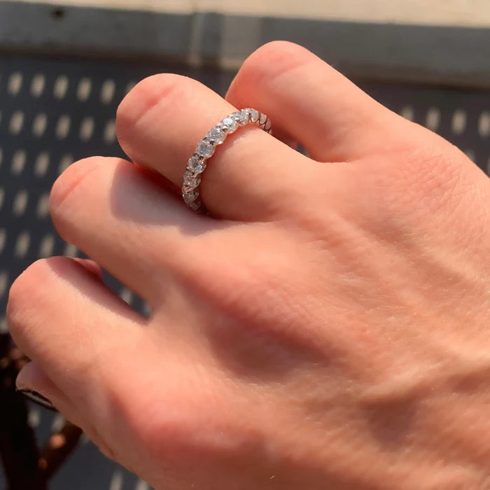 Round Cut Diamond Eternity Ring 3 CTTW