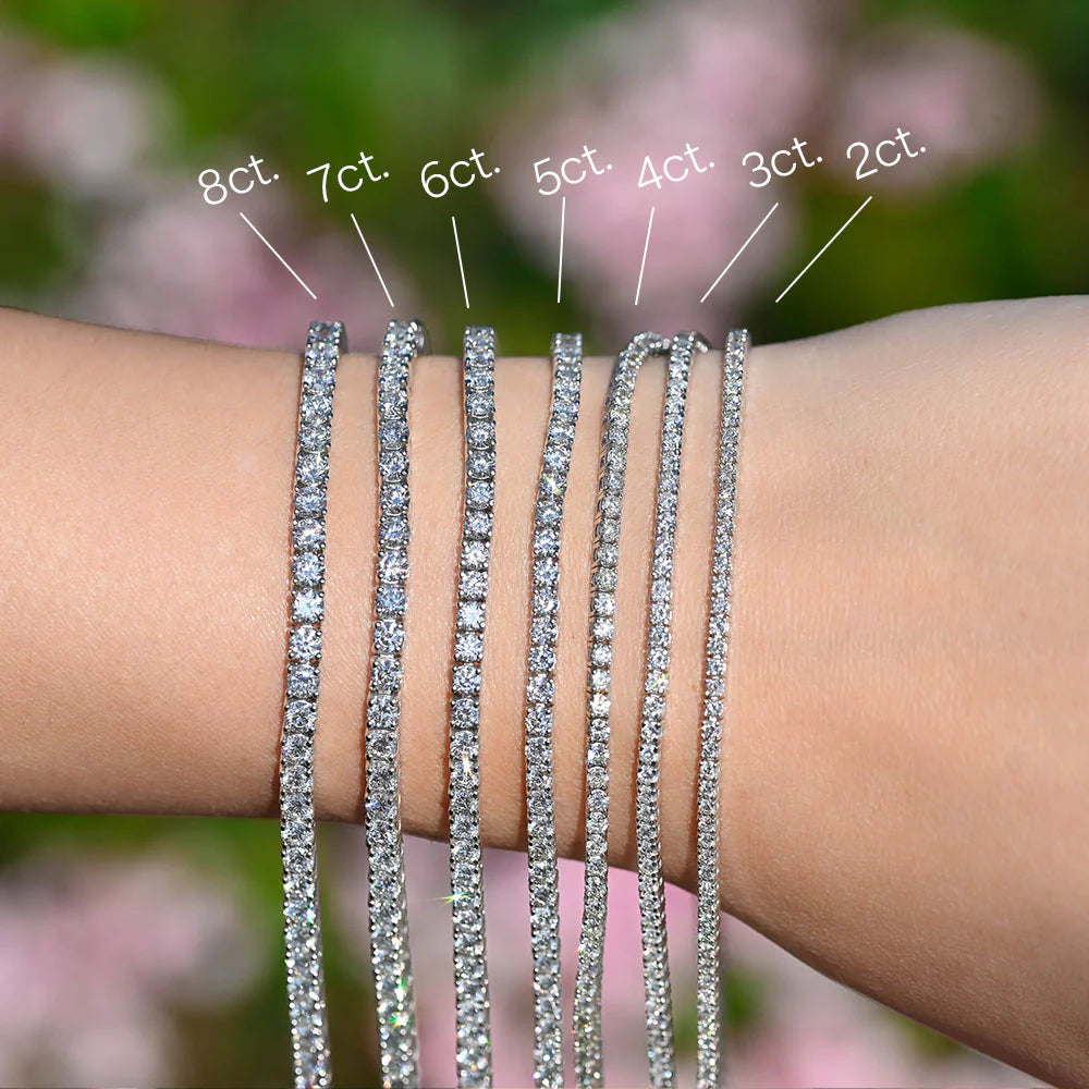 Round Diamond 3 Prong Tennis Bracelet