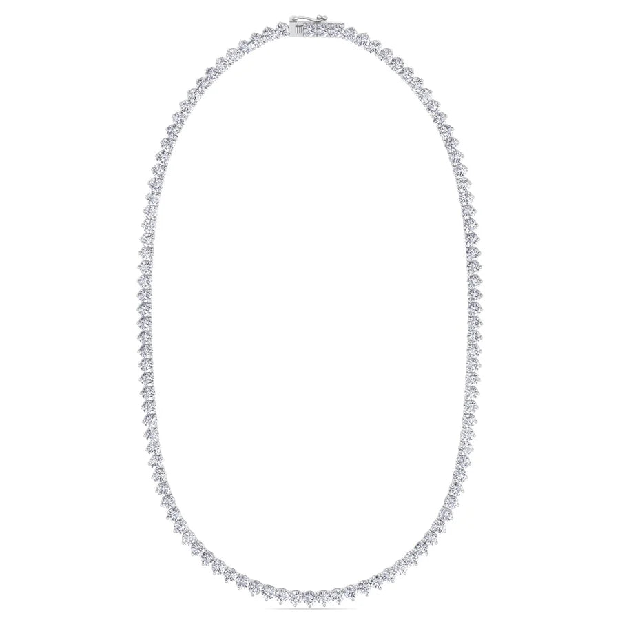 5ct 3-Prong Diamond Tennis Necklace 1.75mm