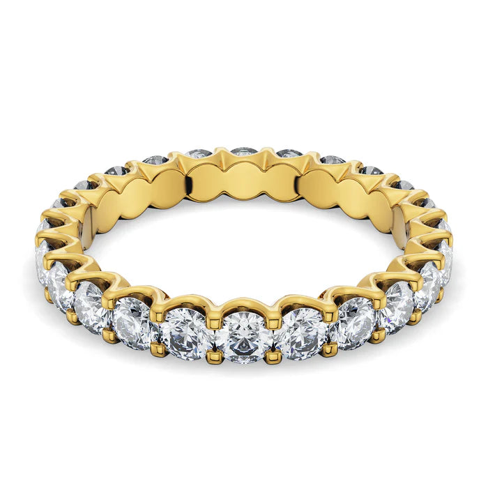 Round Cut Scallop Diamond Eternity Ring