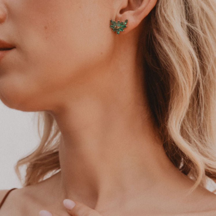 Emerald Wing Earrings