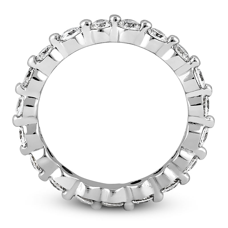 Round Cut Floating Diamond Eternity Ring