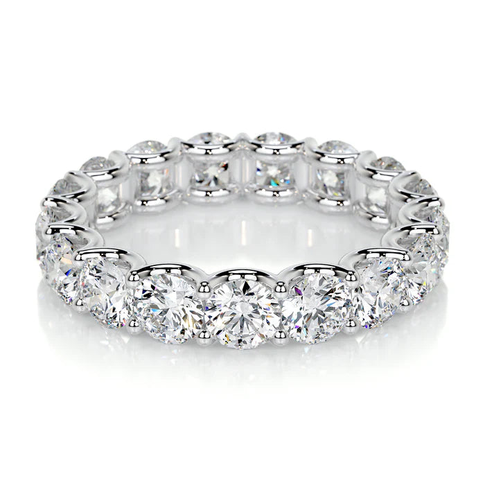 Round Cut Eternity Wedding RIng