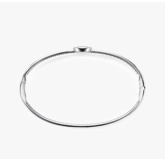 1ct Oval Diamond Bezel Bangle