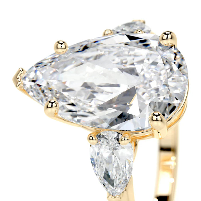 Pear Diamond 3-Stone Engagement Ring