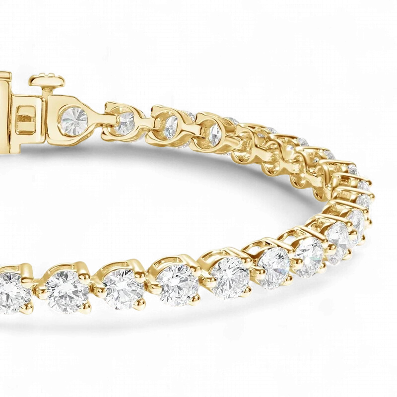 Round Diamond 3 Prong Tennis Bracelet