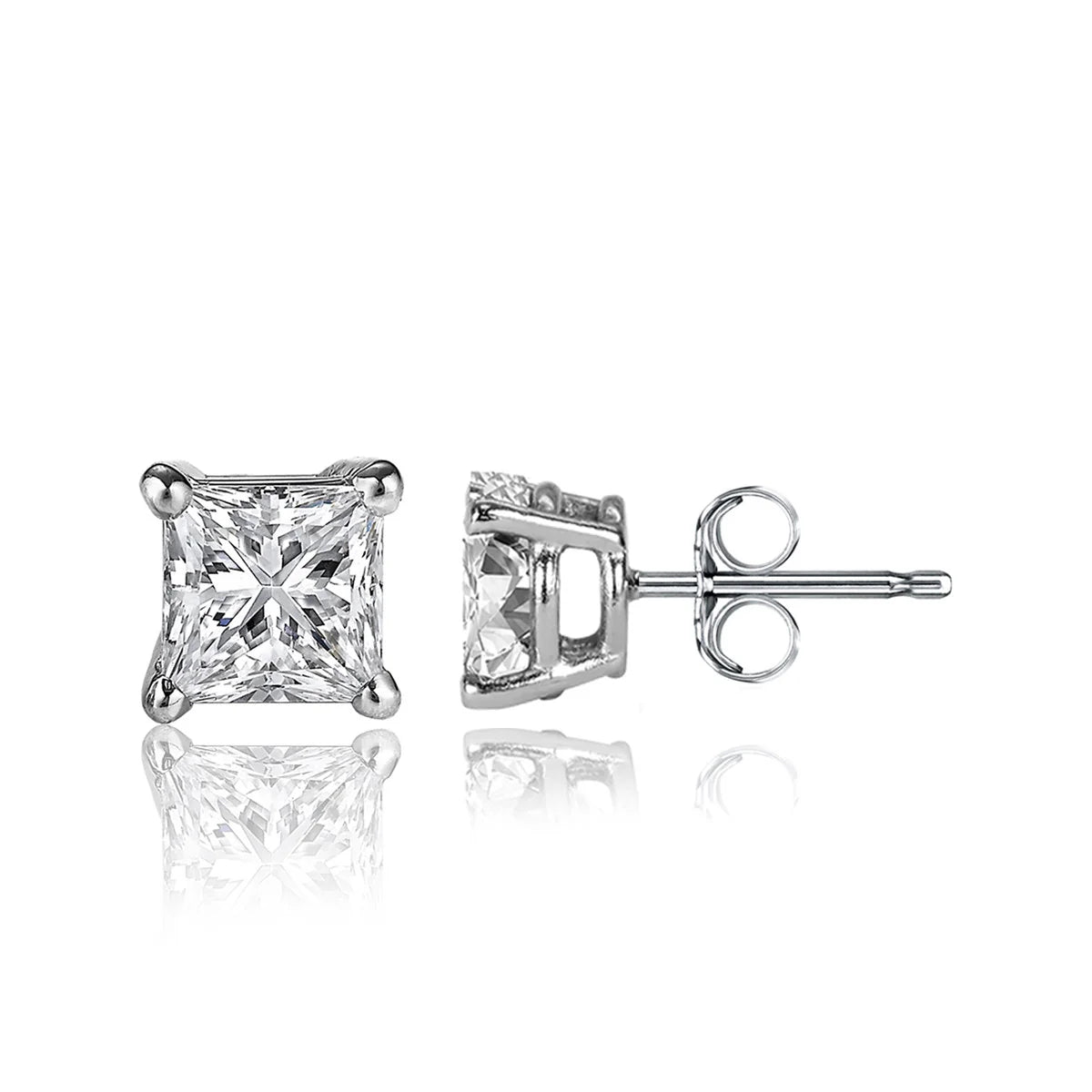 Princess Cut Diamond Stud Earrings
