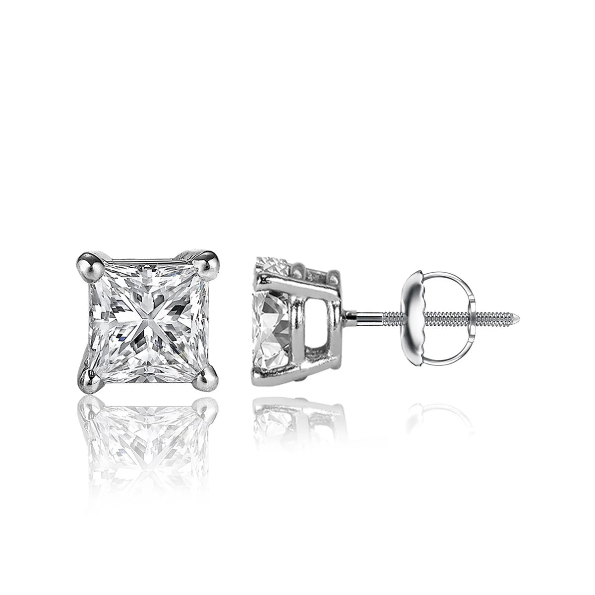 Princess Cut Diamond Stud Earrings