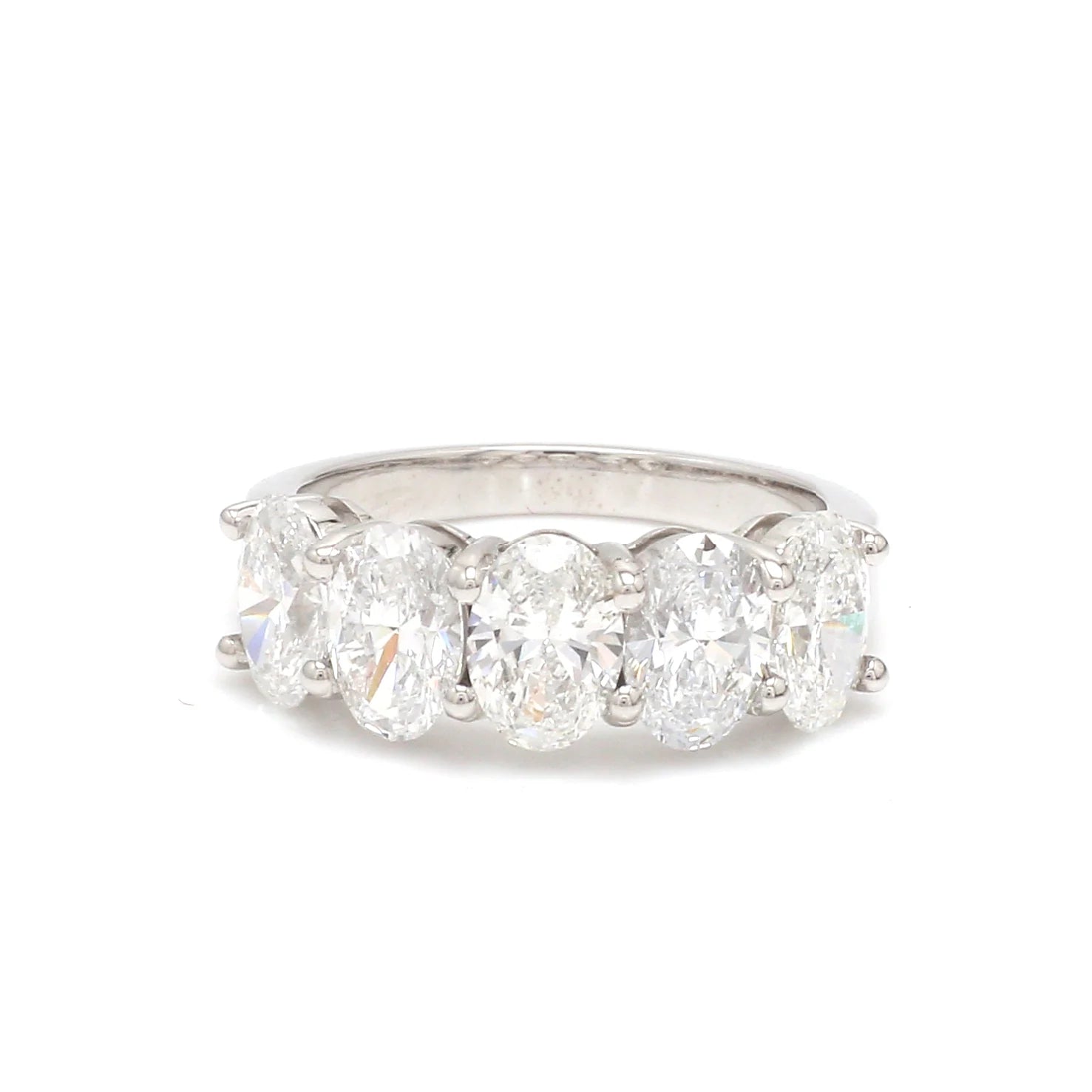 Oval Cut Diamond Half Eternity Ring