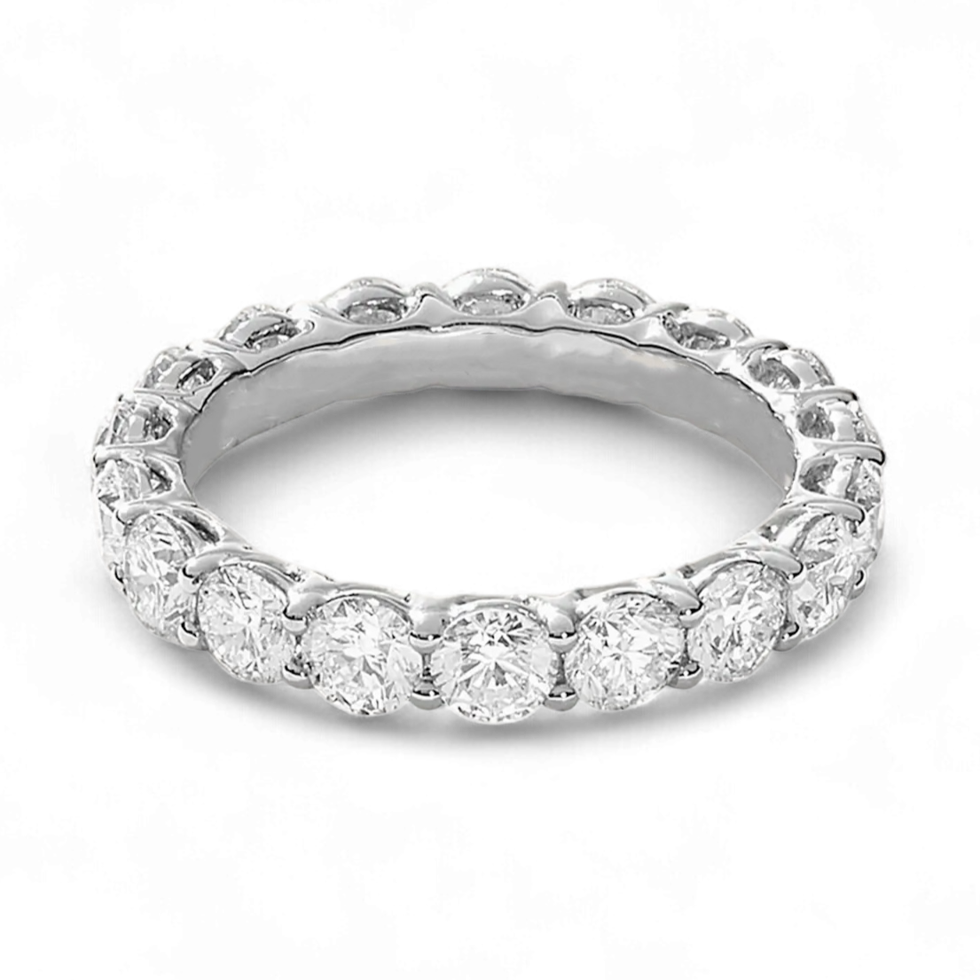 Round Cut Diamond Eternity Ring 3 CTTW